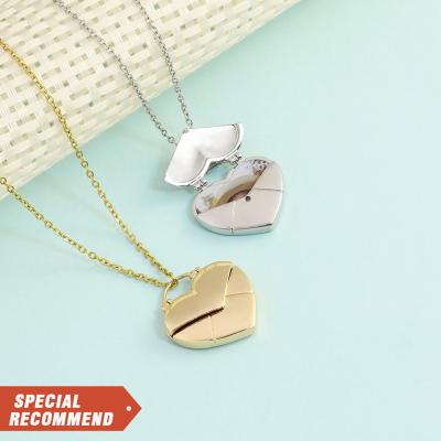 China Factory Wholesale FASHIONABLE Custom Gold Plated Heart Pendant Message Envelope Pendant Necklace for sale