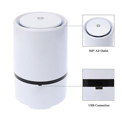 China Best Selling Portable Car Hepa USB Air Purifier Mini Electric LED Low Noise Air Purifier for sale