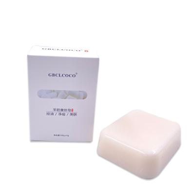 China Sheep Milk Soap Oil Control Exfoliator Blackhead Removal Makeup Remover Facial Massage Cleansing Face Soap for sale