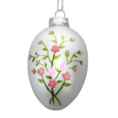 China 2021 Wholesale Handpainting Easter Egg Christmas Tree Handmade Hanging Glass Decoration for sale