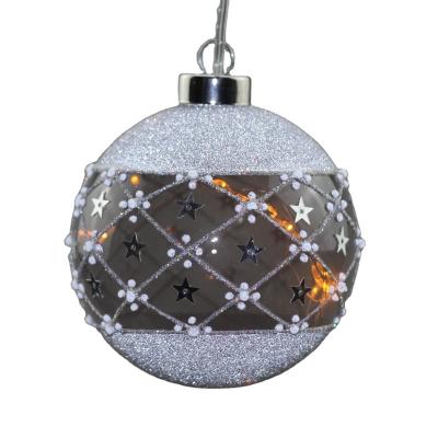 China 2023 Wholesales Handpaitting Handmade Hanging Glass Ball Ornaments Christmas Tree Decoration for sale