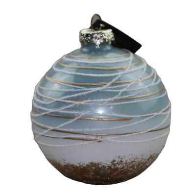 China 2021 Wholesales Handpainting Handmade Hanging Glass Ball Ornaments Christmas Tree Decoration for sale