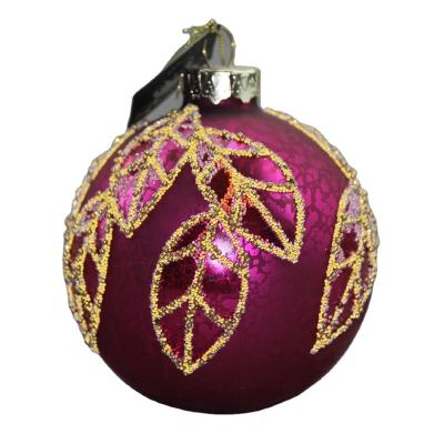 China 2021 Wholesales Handpainting Handmade Hanging Glass Ball Ornaments Christmas Tree Decoration for sale