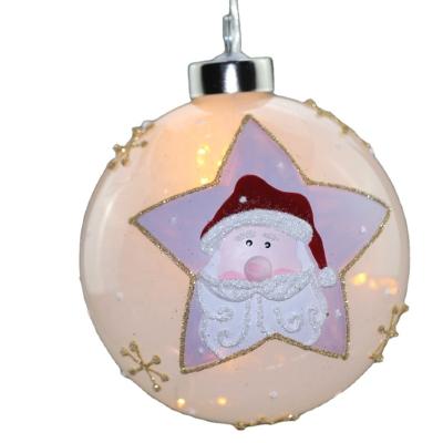 China Christamas House Christmas Tree Decoration Colorful LED Hanging Hanging Glass Ball for sale