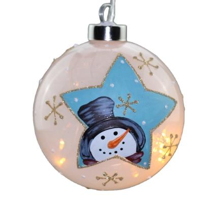 China Christamas House Christmas Tree Decoration Colorful LED Hanging Hanging Glass Ball for sale