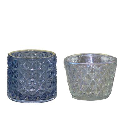 China Wholesale Christamas Home Decor Glass Candle Holders For Candle Making for sale