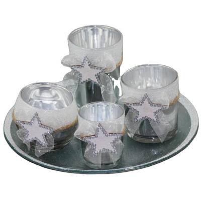 China Christamas Home Decor Top Products Custom Glass Candle Jars for Home Decoration and Wedding Table Centerpieces for sale