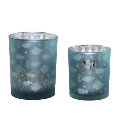 China Wholesale Christamas Home Decor Glass Candle Holders For Candle Making for sale