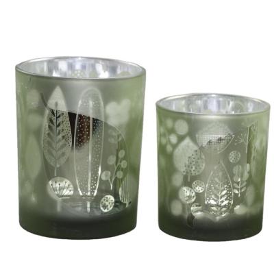 China Wholesale Christamas Home Decor Glass Candle Holders For Candle Making for sale