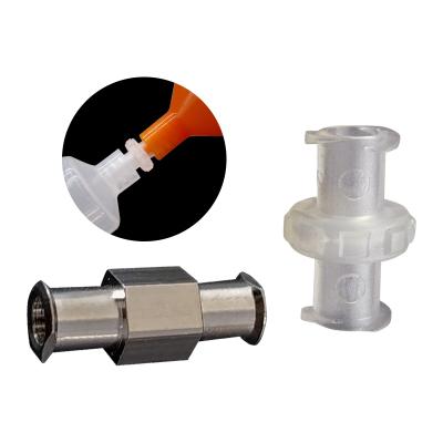 China Garment Shops Syringe Coupling Head Liquid Filling And Filling Adapter for sale