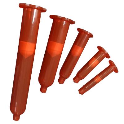 China New Amber Type USA Pneumatic Industrial Disposable Syringe Industrial Adhesive Disposable Syringe 3cc 5cc 10cc 55cc for sale