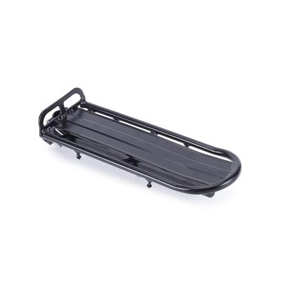 China Easy to Install Easy to Install Black Bicycle Luggage Carrier Rack Shelf Aluminum Alloy Bike Rear Rack for sale