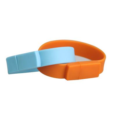 China Portable Silicon U Disk 8GB 4GB Silicon Promotional Wristband Wristband Promotional Items OEM USB USB Drive Logo for sale