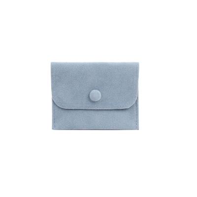 China Custom Leather Jewelry Pouch Envelope Button Luxury Tote Bag for sale