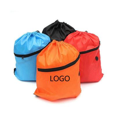 China Hot Selling New Top Type Customized Logo Polyester Personalized Drawstring Bag for sale