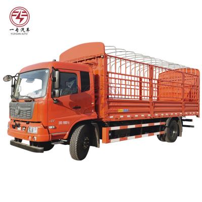 China Dongfeng 4x2 10ton light truck duty barrier cargo truck with 180hp engine 9000x2550x3680mm for sale