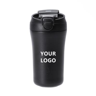 China Travel Viable Coffee Mugs With Straw Stainless Steel 304 Coffee Cup With Logo Custom Coffee Cup for sale