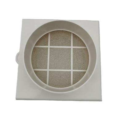 China HVAC System Ducting Filter / Air Conditioning Ventilation System 110mm Square Round Plastic Tubing Connector With Primary Filter Insect Free Duct Duct Fittings for sale