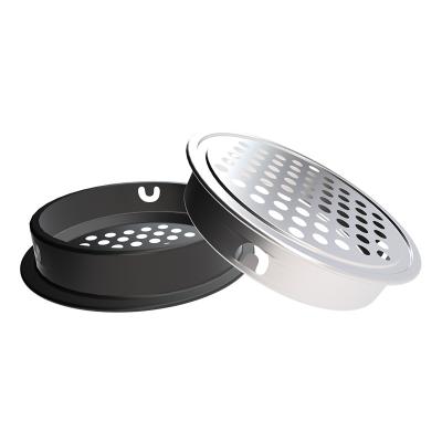 China Removable Round Stainless Steel Mini Air Vent For Cupboards Furniture Kitchen Black Cover / Hole Ventilation Air Cabinet White for sale