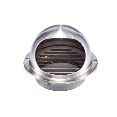 China Custom 304 Stainless Steel Hotel Air Conditioning Wall Mounted Metal-Air Duct Hood Wall Mounted Through Exhaust Port for sale