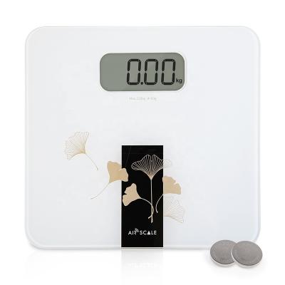 China 150kg Stocked Ultra Slim Tempered Glass Digital Bodi Weight Bathroom Scale B2141 With Large LCD Display for sale