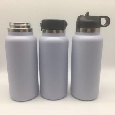 China New style double wall PORTABLE stainless steel flask customized logo powder coat water bottle for sale