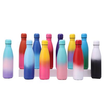 China PORTABLE 500ml Water Bottle Powder Coated Metal Vacuum Insulated Metal Rough Outdoor Matte Flask for sale