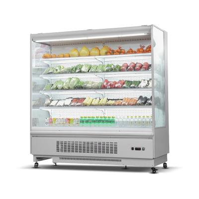 China Multi-platform Fruit Fridge Single-temperature Display Refrigerator Vegetable Open Air Cooler Showcase For Supermarket for sale