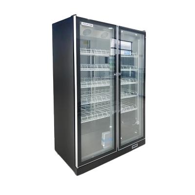 China Single-temperature 2 door compressor glass refrigerator glass door cold wine for sale