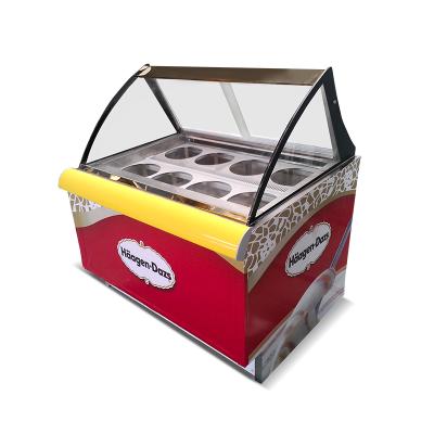 China Single-Temperature Customized Gelato Ice Cream Display Freezer R404a for sale