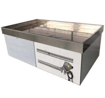 China Single-temperature supermarket ice table freezer seafood display table freezer stainless steel ice table for promotion for sale