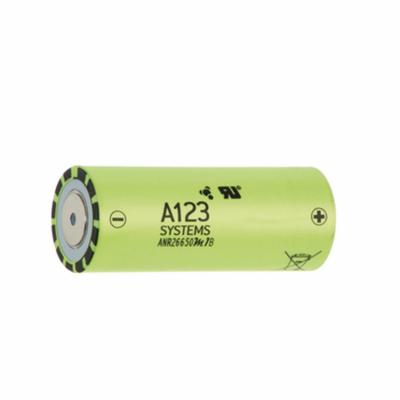 China Rechargeable Toys E-Bike Lithium Ion Battery A123 26650 Battery LifePo4 2500mAh Cell Long Cycle Life for sale