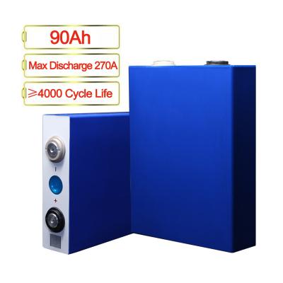 China Lifepo4 3.2v 90ah Machine Tools Prismatic Cell For Solar Power Ev Storage Stands Up for sale