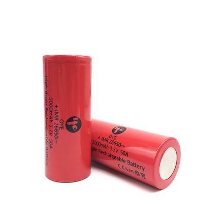 China High Discharge Rate Rechargeable Lithium Ion Battery Cell IMR26650 5000mah 3.7v for sale