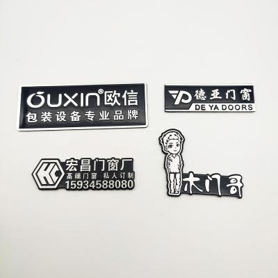 China Body Stickers Custom Diamond-Cut Brushed Aluminum Nameplate Letter Raised Metal Nameplate for sale