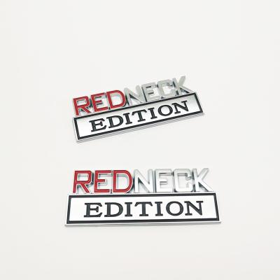 China Custom Car Edition Redneck 3D Custom Car Sticker ABS Plastic Chrome Car Badge for sale