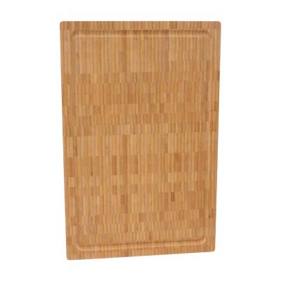 China Modern Large End Grain Bamboo Cutting Board with Juice Groove Double Used Bamboo Chopper for sale