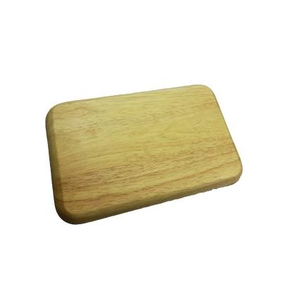 China Durable Rubber Wooden Cutting Board Cheese Dish Solid Wood Butcher Block Viable for sale