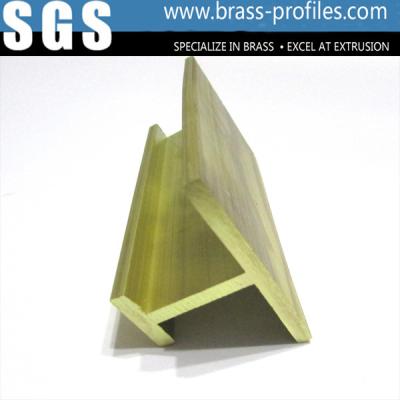 China Customized Solid Extruding Brass H Channel Sections Within 6m for sale