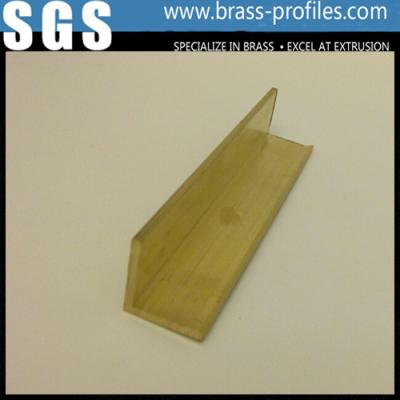 China Durable Solid Brass L Shape Door Channel / Copper Alloy Profiles for sale