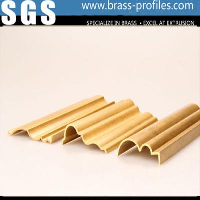 China Fashion Decorative Extruded Design Brass Stair Handrail Factory for sale