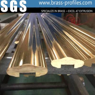 China Copper Zinc Pb Composite Materials Handrail Polishing Brass Handrail for sale