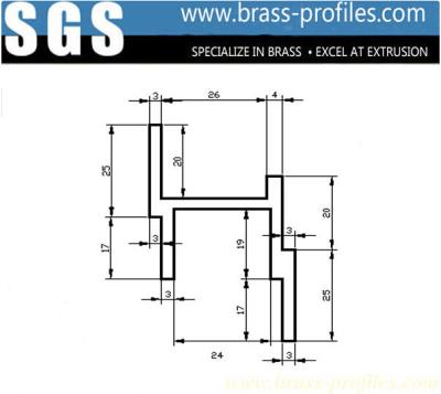 China Australia Customized Brass Door Window Frame Extrusion Priofiles for sale