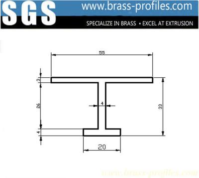 China Copper Section and Profile 57-59% Copper H Section Brass H Shape for sale