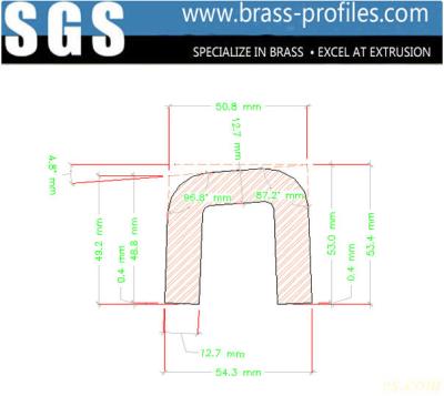 China Alloy Brass U-Channel Copper U Strips Brass U Extruded Channel for sale