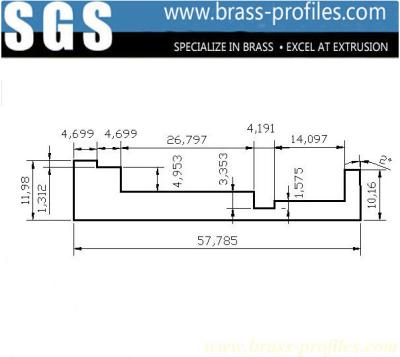 China DIY Sizes Brass L-Bar Extruding 58mm x 12mm Extruded Copper L-Sheet for sale