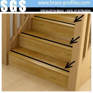 China Brass Stair Nosing Brass Anti Slip Extruding Stair Edge Protection for sale