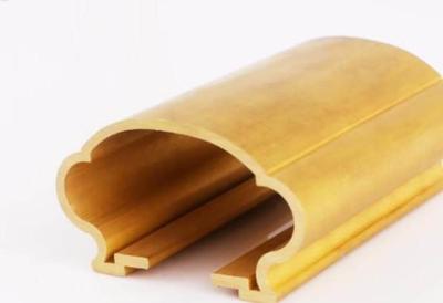 China Extruded Copper Handrail Profiles Brass Stair Armrest Frames Design Handrails for sale