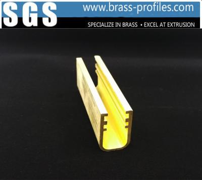 China Designed Decorative Brass Extruding U channel Straight and Strong Brass Track for sale