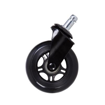 China Modern Polyurethane Wheels Swivel Dish Caster Wheels Gaming Chair 3inch BIFMA Accessories for sale